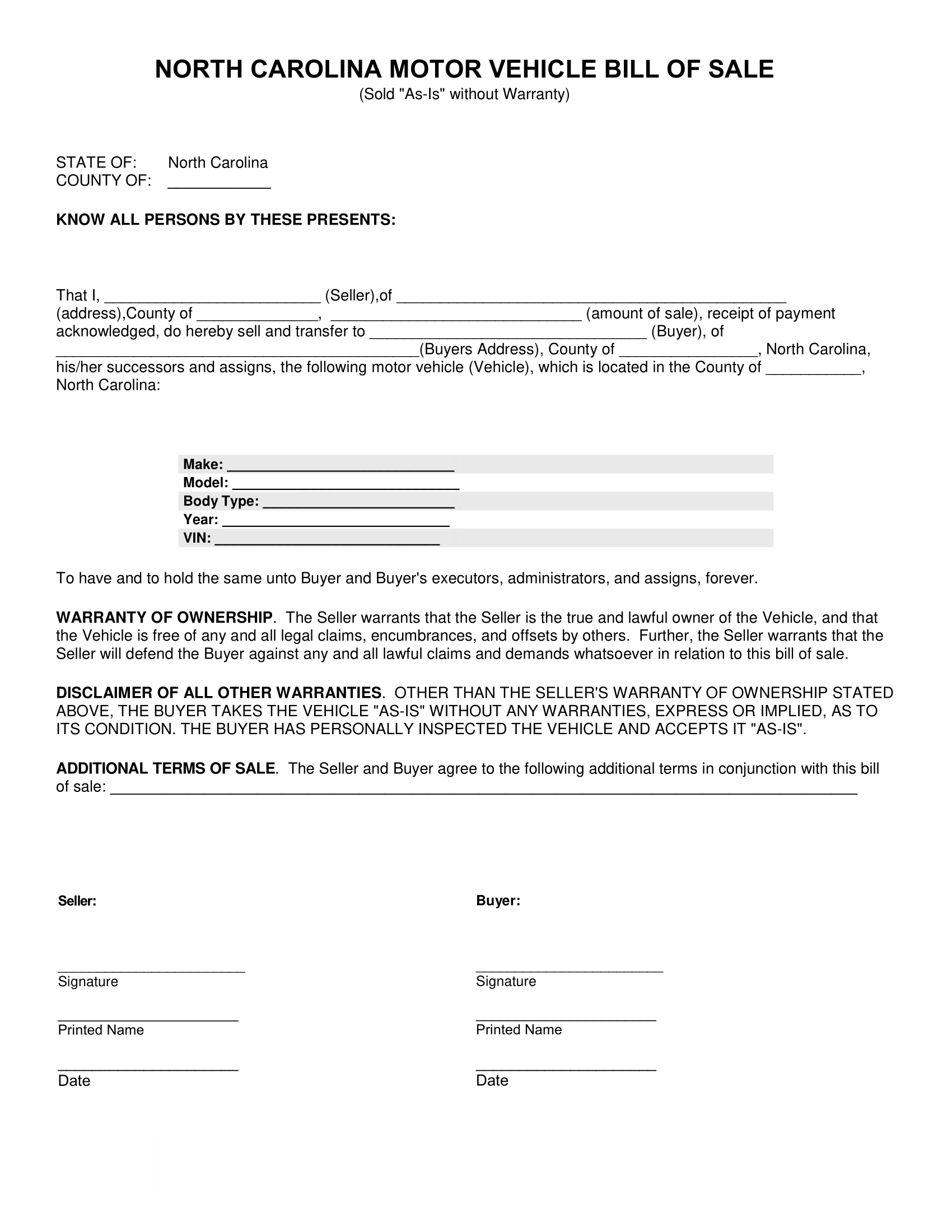 north-carolina-bill-of-sale