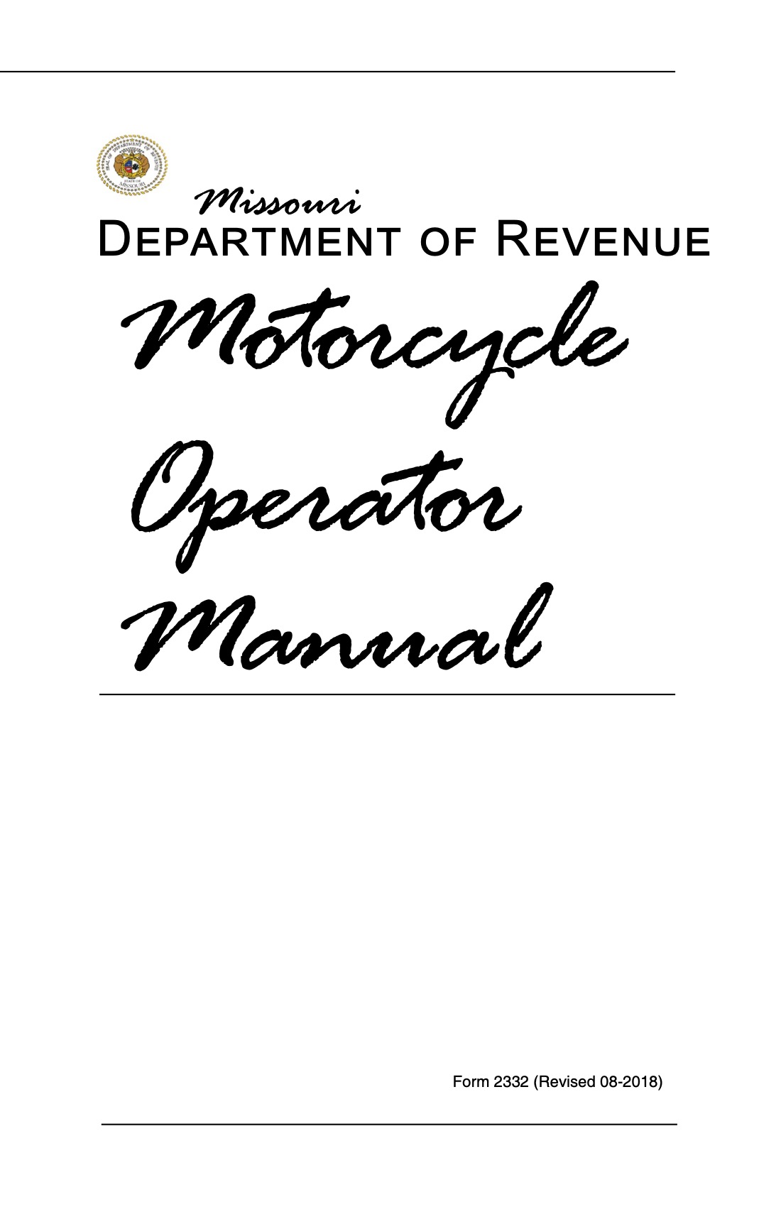 MO Motorcycle Handbook