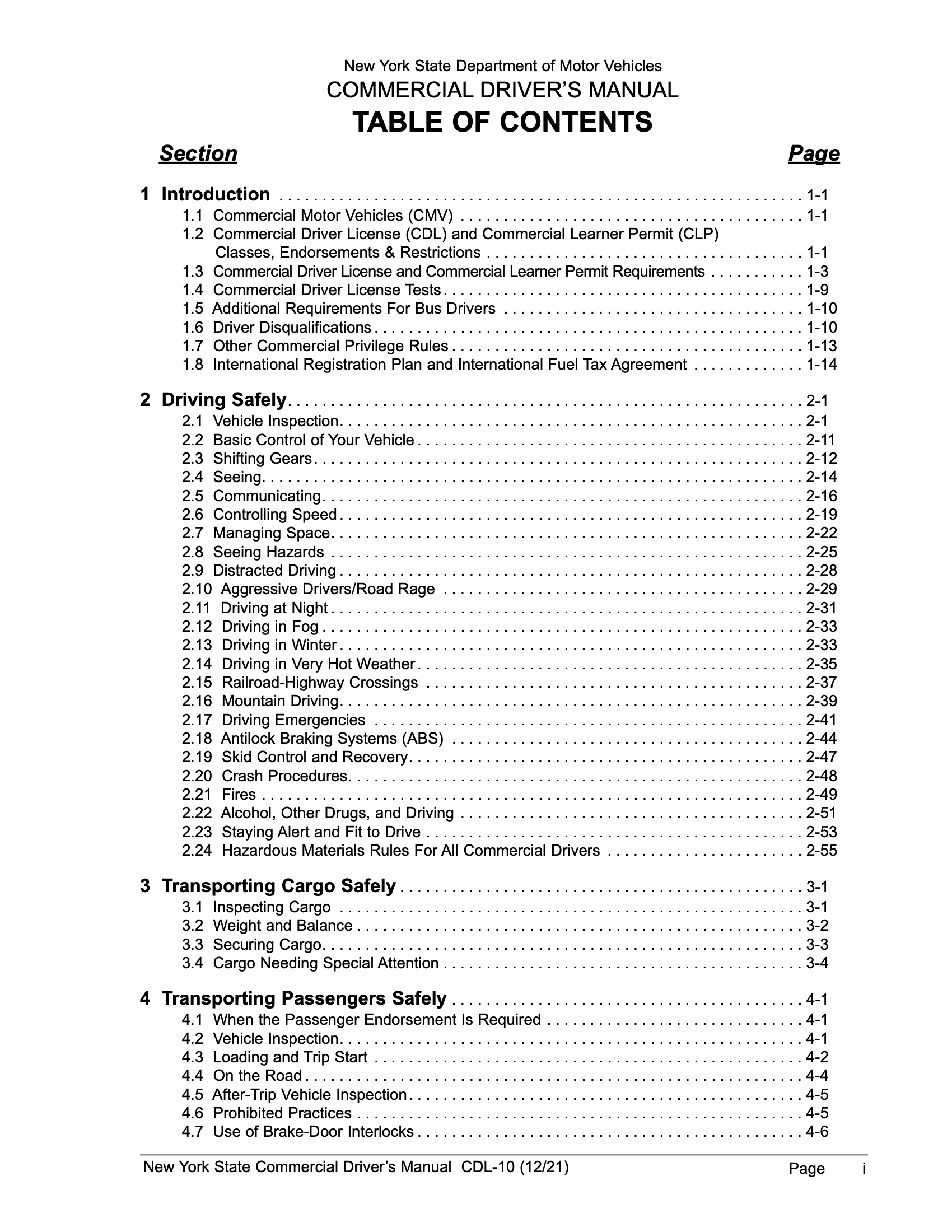 NY CDL Handbook