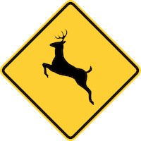 Deer Crossing Sign