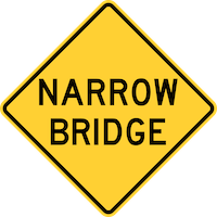 Narrow Bridge Sign