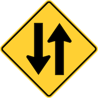 Two Way Traffic Sign