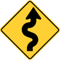 Winding Road Sign